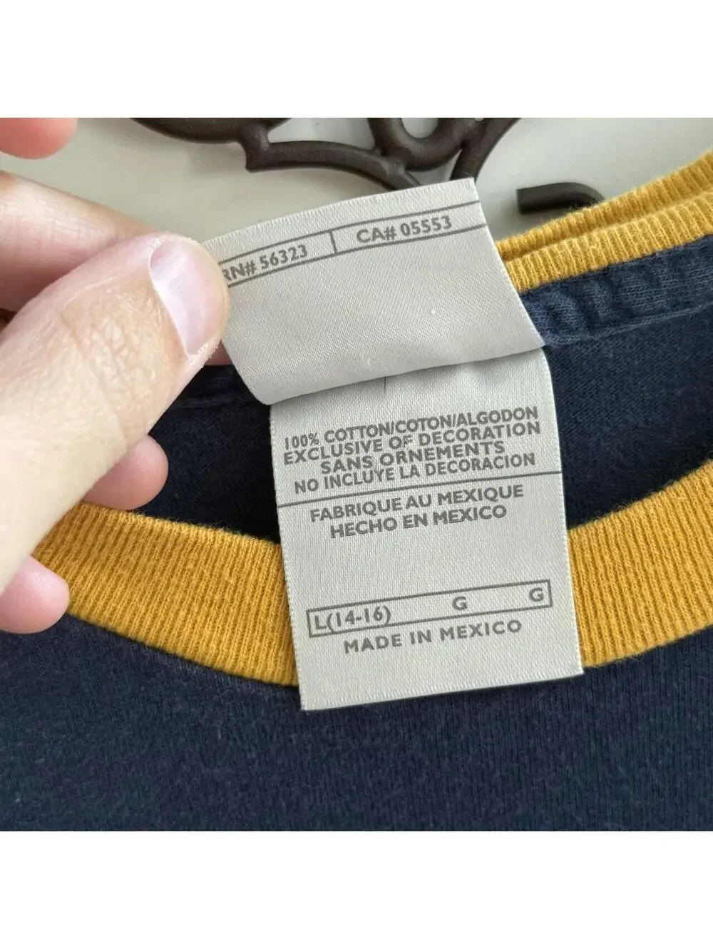 💙 Y2K Nike Athletic Training Ringer Tee Navy Yellow Baby Tee